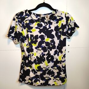 Anne Klein Floral Blouse with back zipper detail